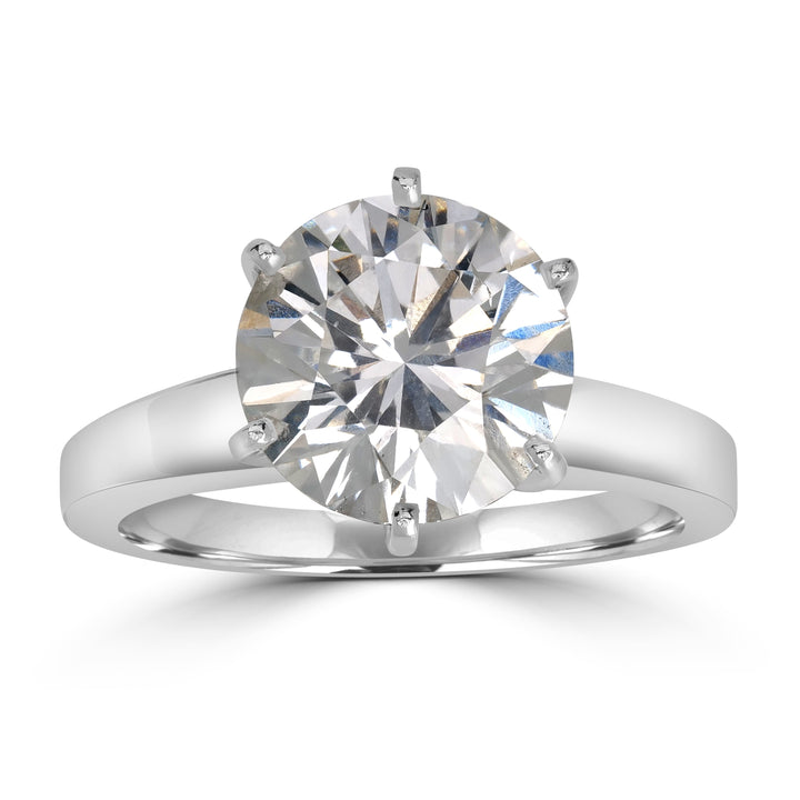 3.26 ct Solitaire Round Diamond Engagement Ring - EGL Certified
