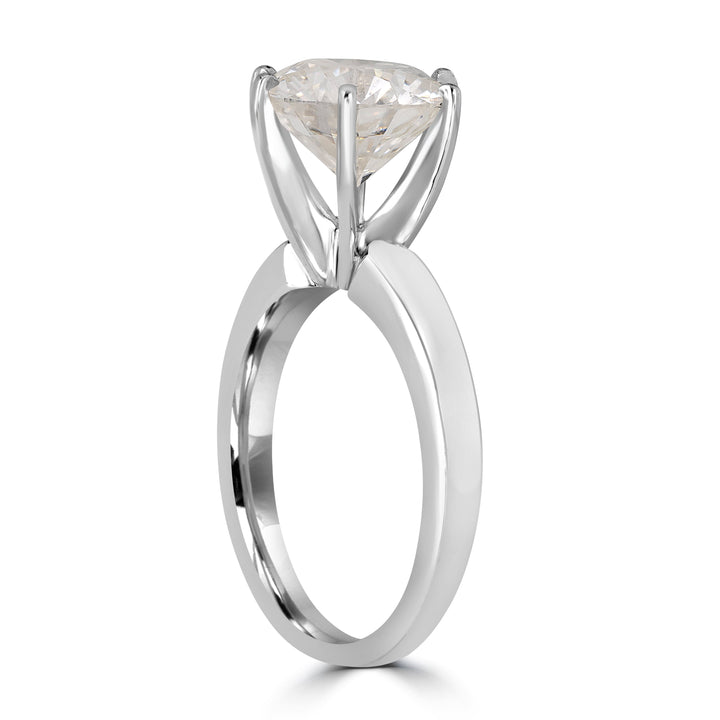 3.26 ct Solitaire Round Diamond Engagement Ring - EGL Certified