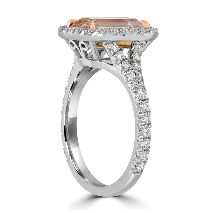 2.85 ct Solitaire Emerald Cut Engagement Diamond Ring
