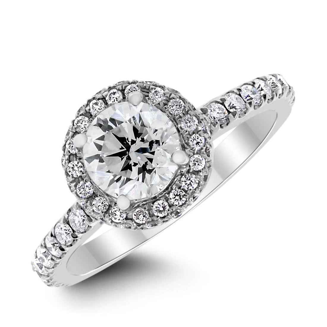2.04 ct Solitaire Diamond Engagement Ring in 14K White Gold - EGL Certified