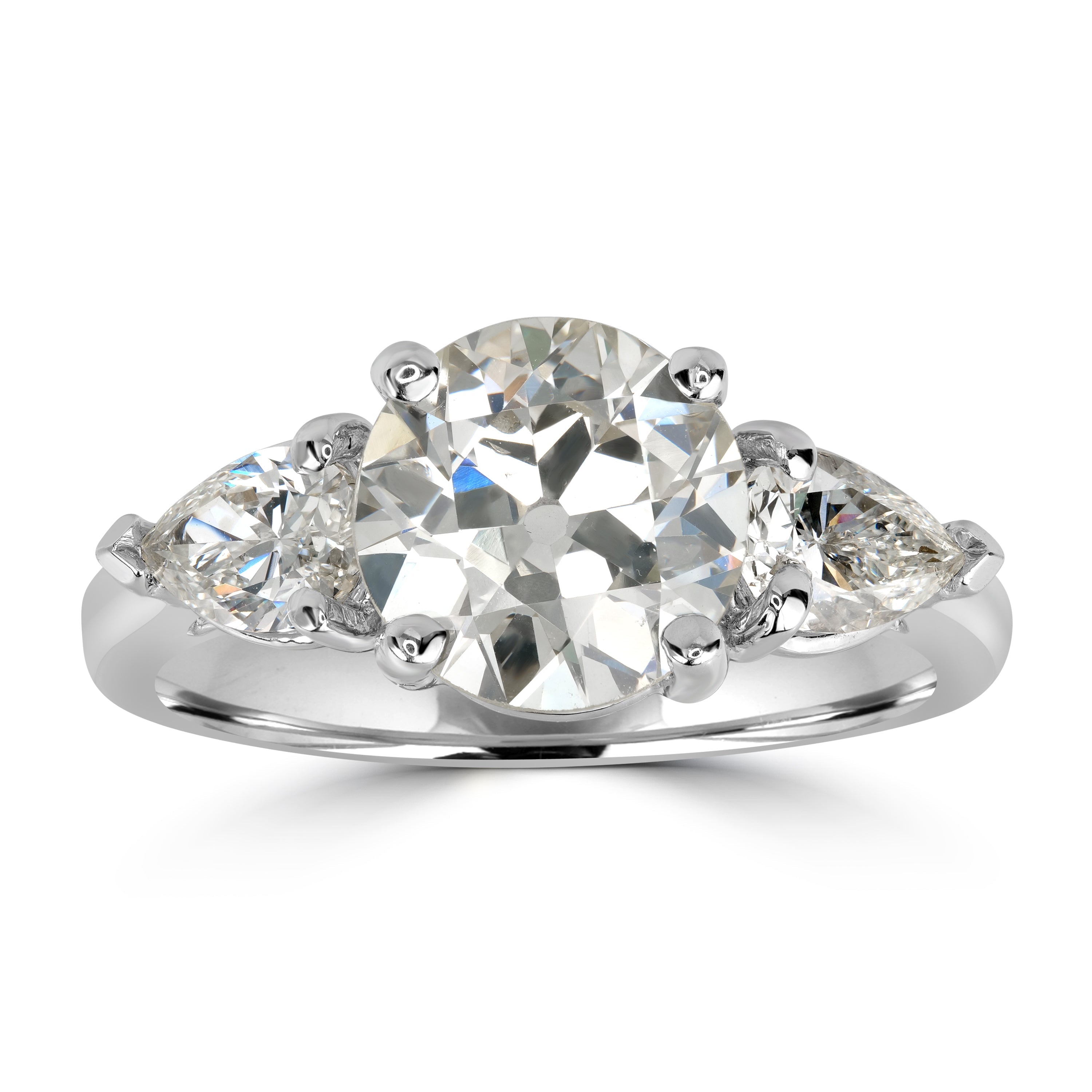3.58 ctw Solitaire Diamond Engagement Ring in 18K White Gold - EGL Certified