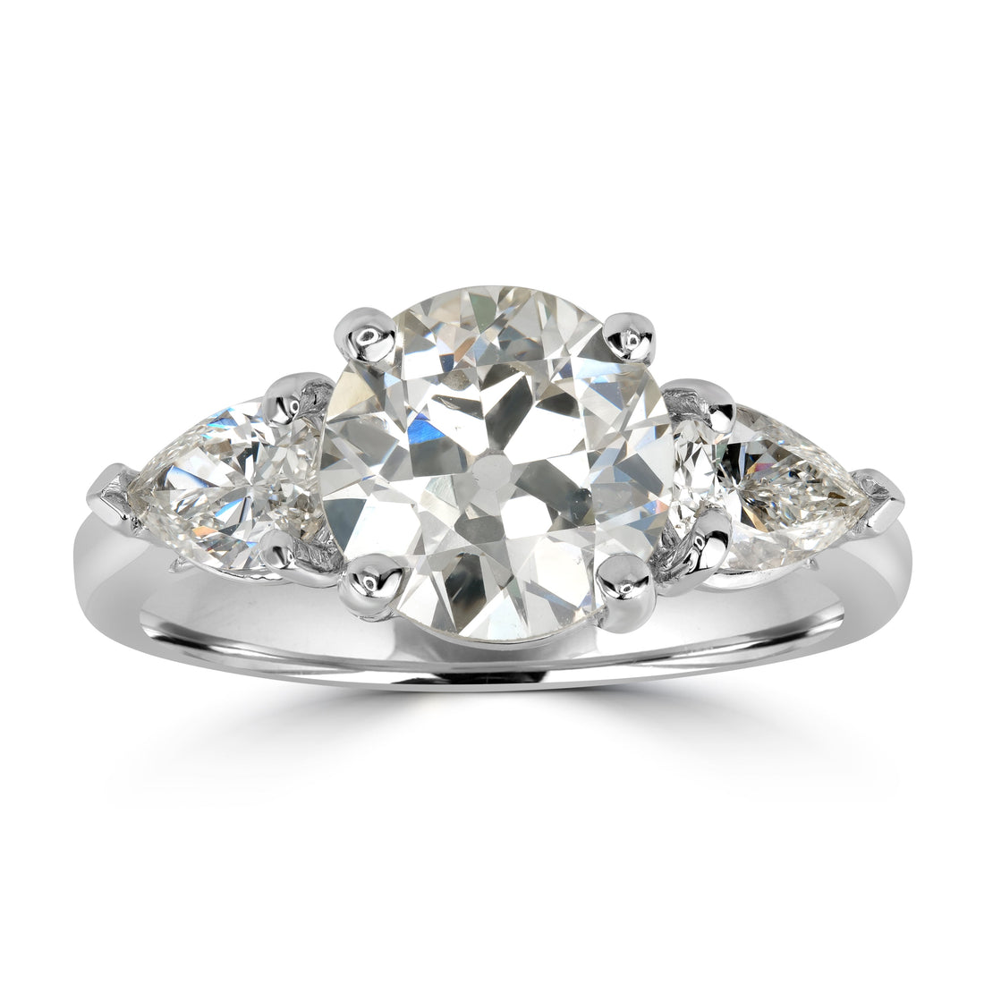 3.58 ctw Solitaire Diamond Engagement Ring in 18K White Gold - EGL Certified