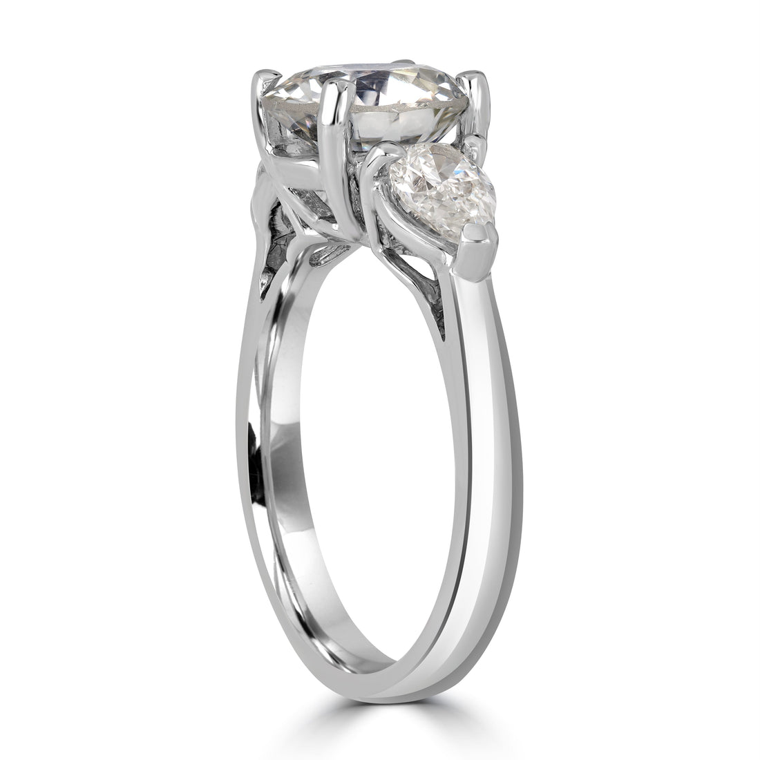 3.58 ctw Solitaire Diamond Engagement Ring in 18K White Gold - EGL Certified