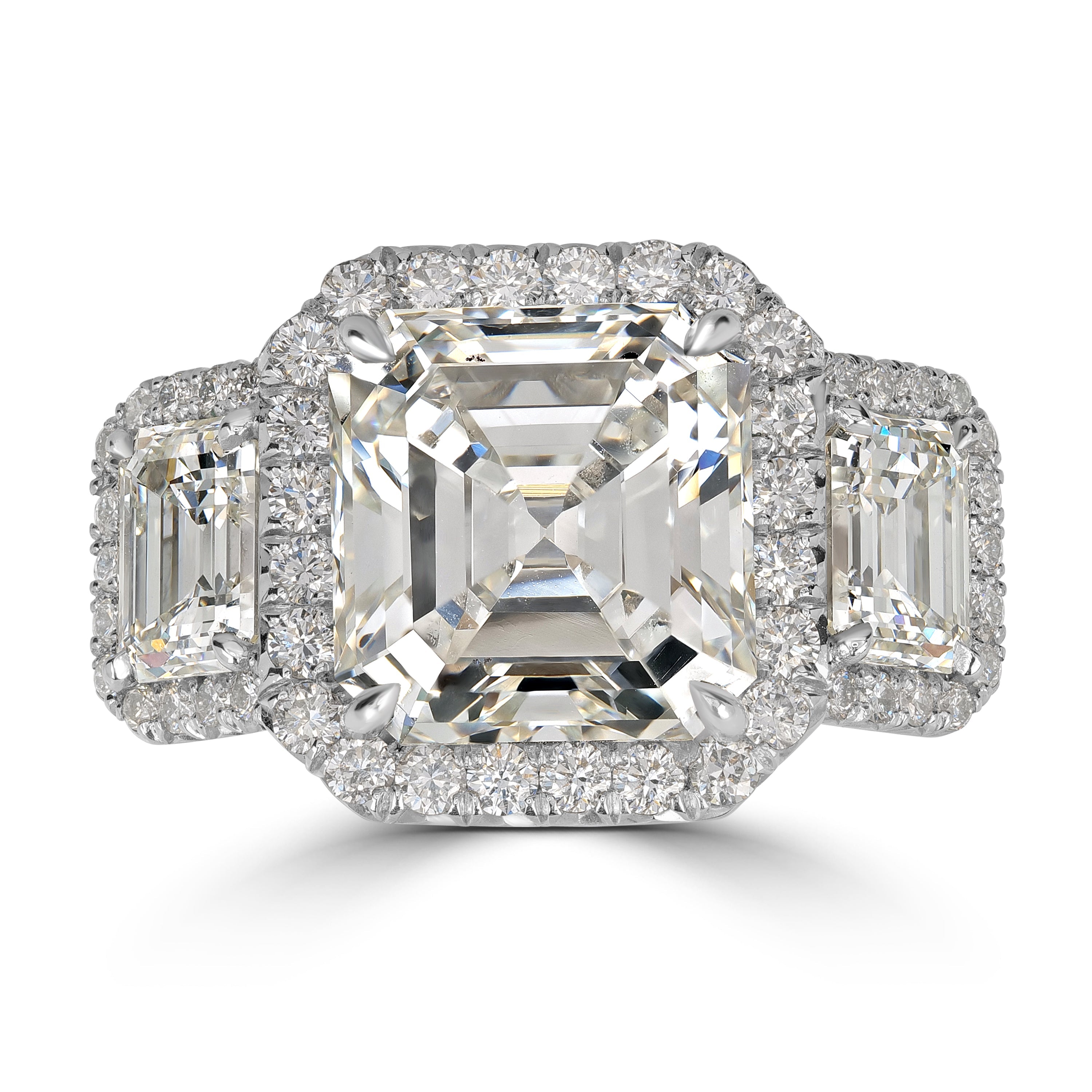 9.13 ctw Solitaire Asscher Cut Engagement Diamond Ring - GIA Certified