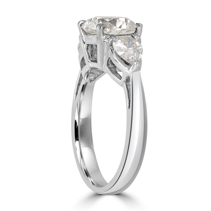 2.16 ct Solitaire Round Diamond Engagement Ring in 18K White Gold - EGL Certified