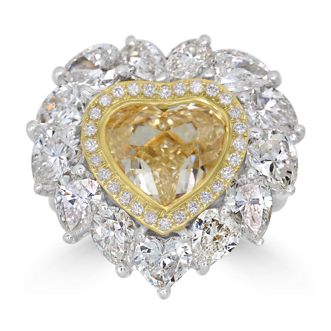 3.25 ct Solitaire Heart Shape Diamond Ring in 18K White Gold - GIA Certified