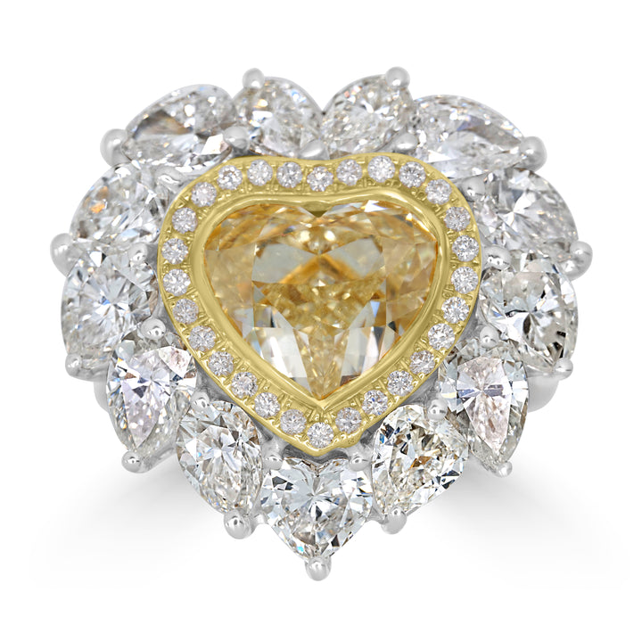 3.25 ct Solitaire Heart Shape Diamond Ring in 18K White Gold - GIA Certified