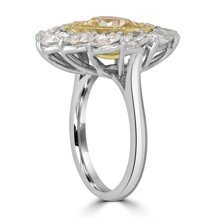 3.25 ct Solitaire Heart Shape Diamond Ring in 18K White Gold - GIA Certified