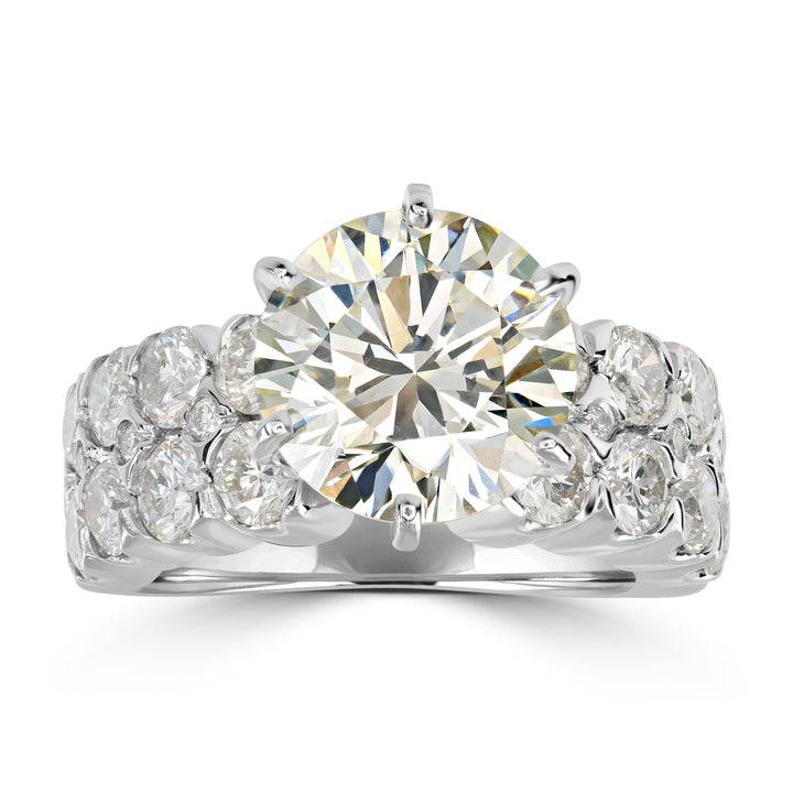 4.62 ct Solitaire Round Diamond Engagement Ring in 18K White Gold - GIA Certified