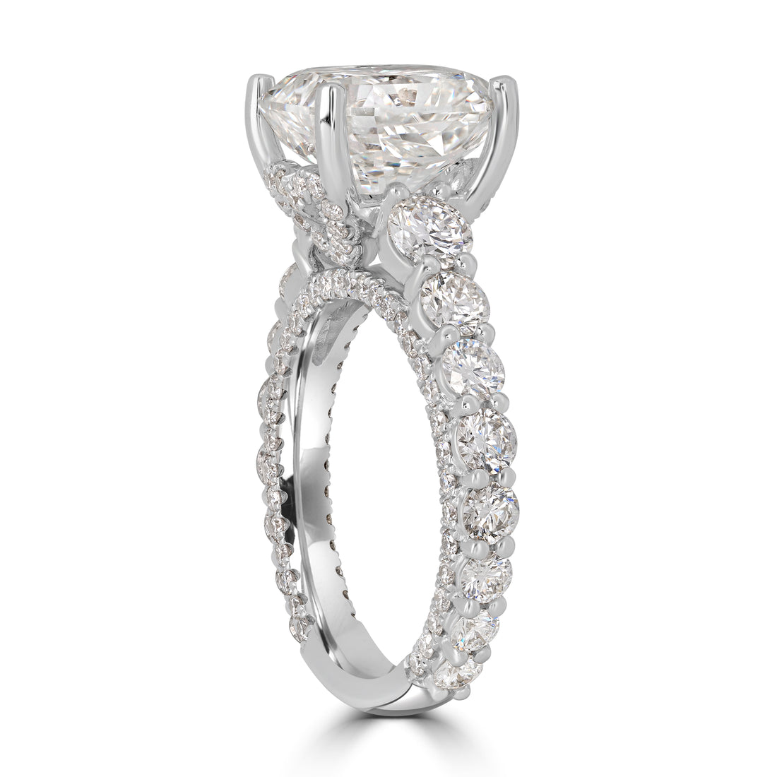 5.02 ct Solitaire Radiant Diamond Engagement Ring in 18K White Gold - EGL Certified