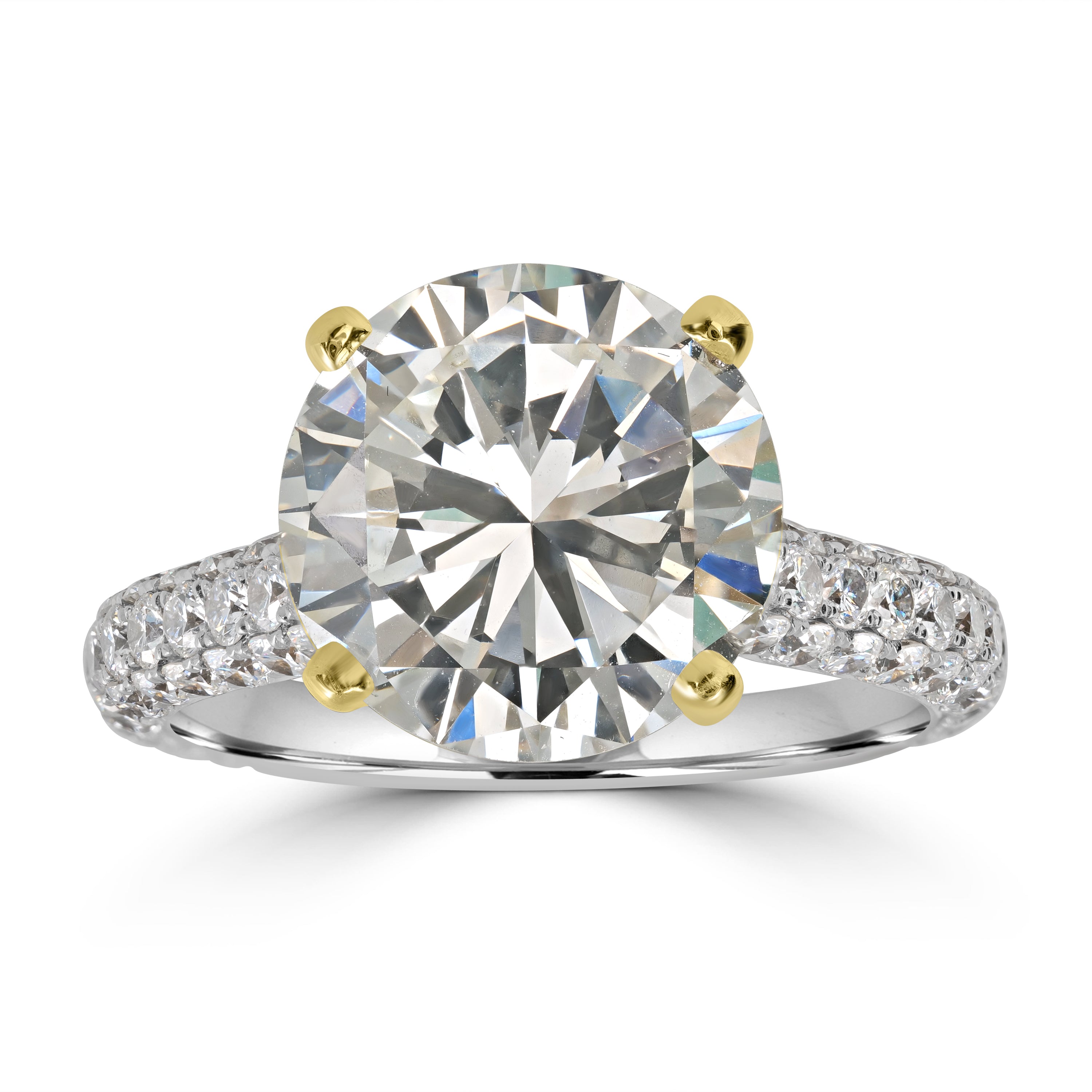 6.15 ctw Solitaire Round Diamond Engagement Ring in 18K White Gold - EGL Certified