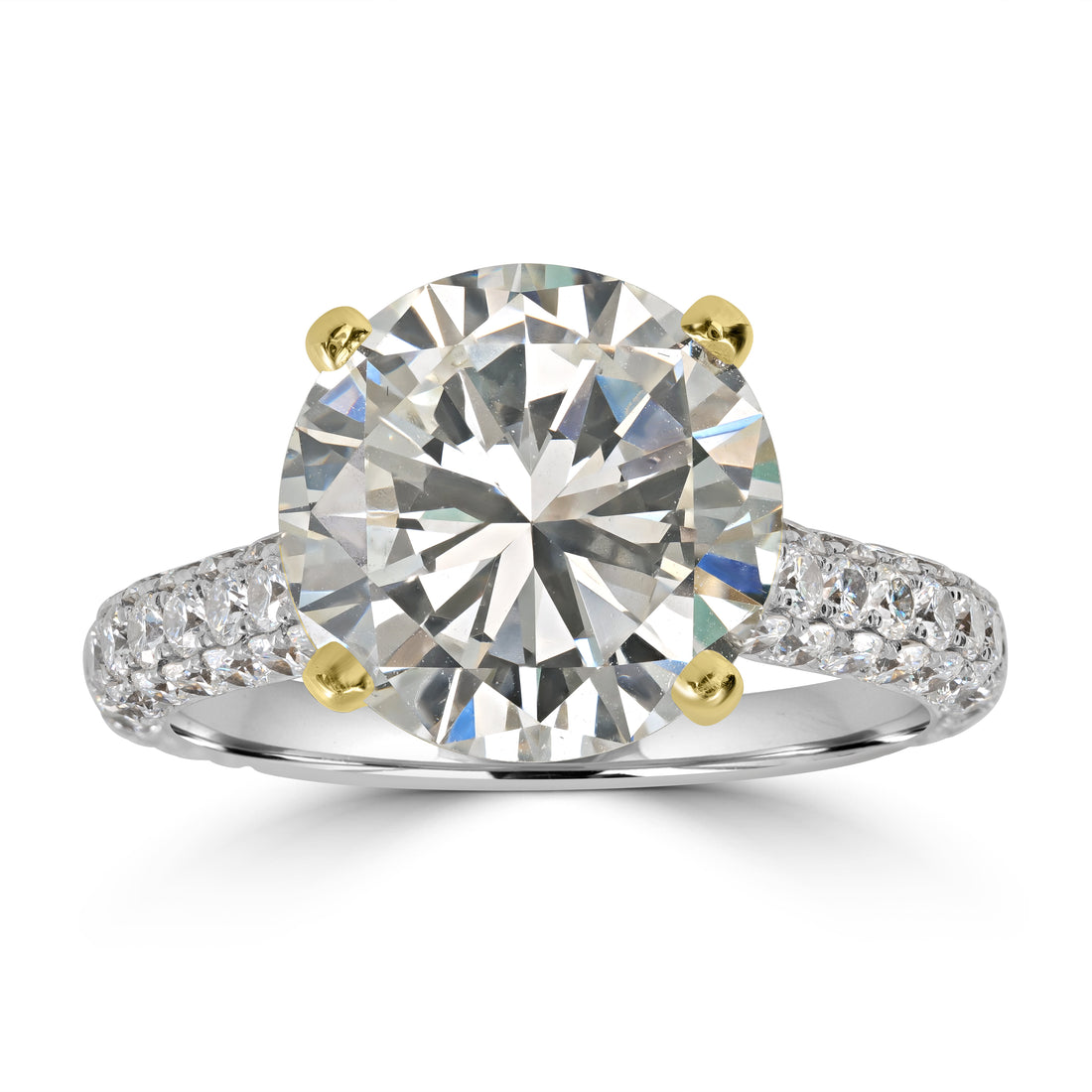 4.54 ct Solitaire Round Diamond Engagement Ring in 18K White Gold - EGL Certified