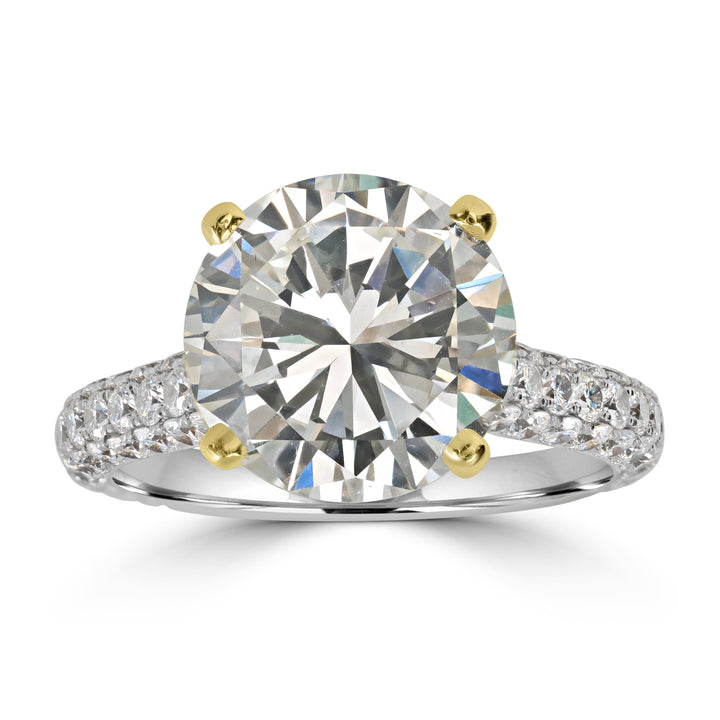 4.54 ct Solitaire Round Diamond Engagement Ring in 18K White Gold - EGL Certified
