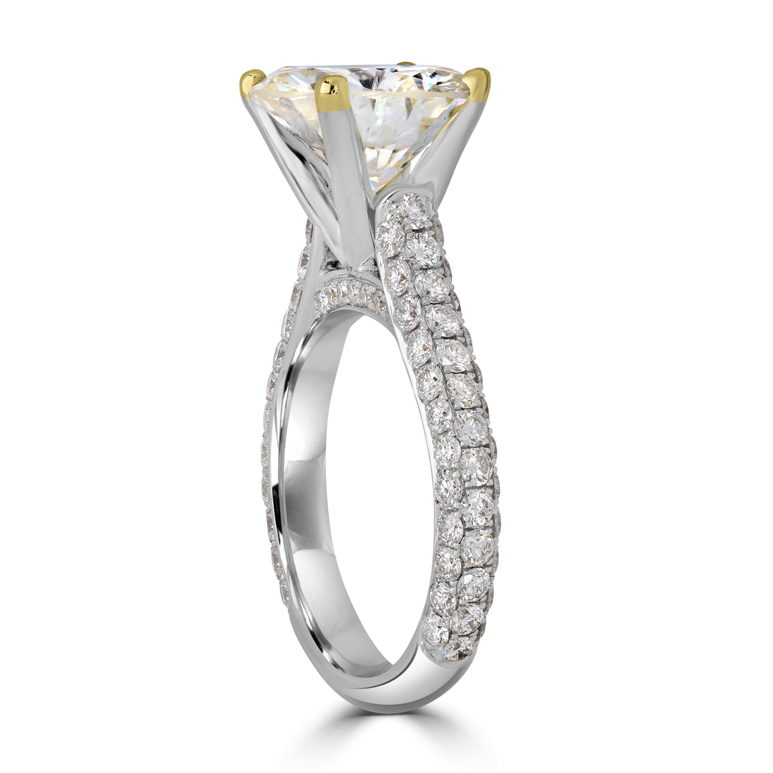 4.54 ct Solitaire Round Diamond Engagement Ring in 18K White Gold - EGL Certified