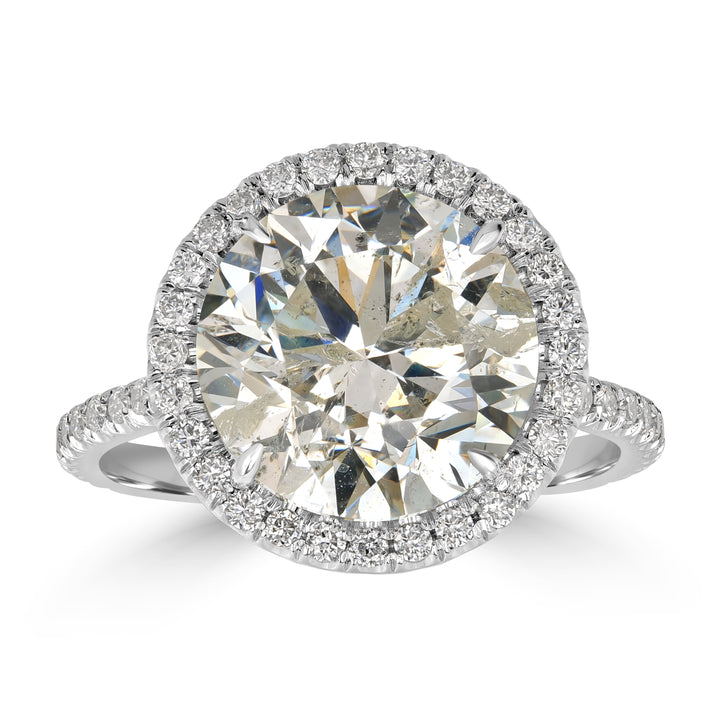 5.05 ct Solitaire Round Engagement Ring in Platinum