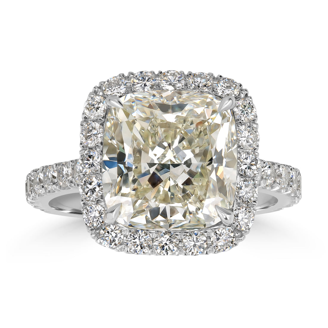 5.05 ct Solitaire Cushion Engagement Ring - EGL Certified