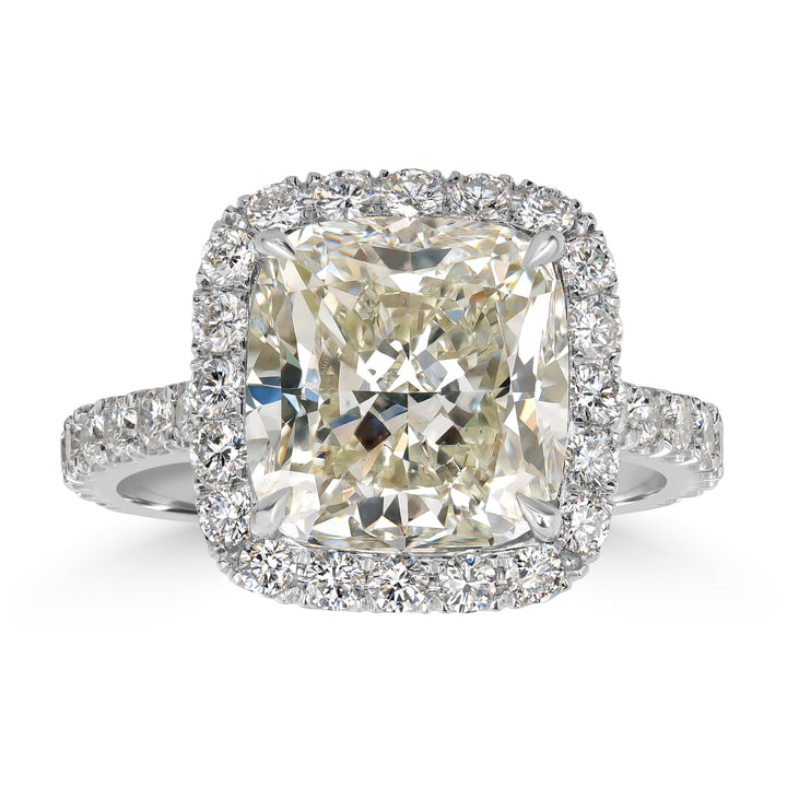 5.05 ct Solitaire Cushion Engagement Ring - EGL Certified