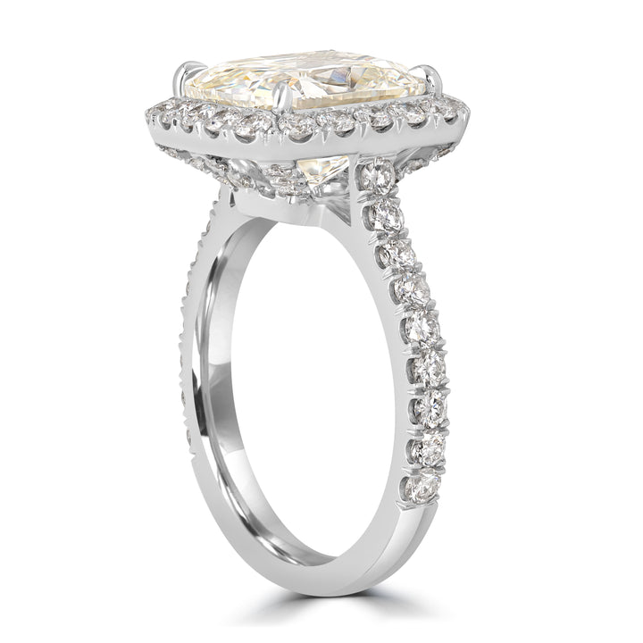 5.05 ct Solitaire Cushion Engagement Ring - EGL Certified