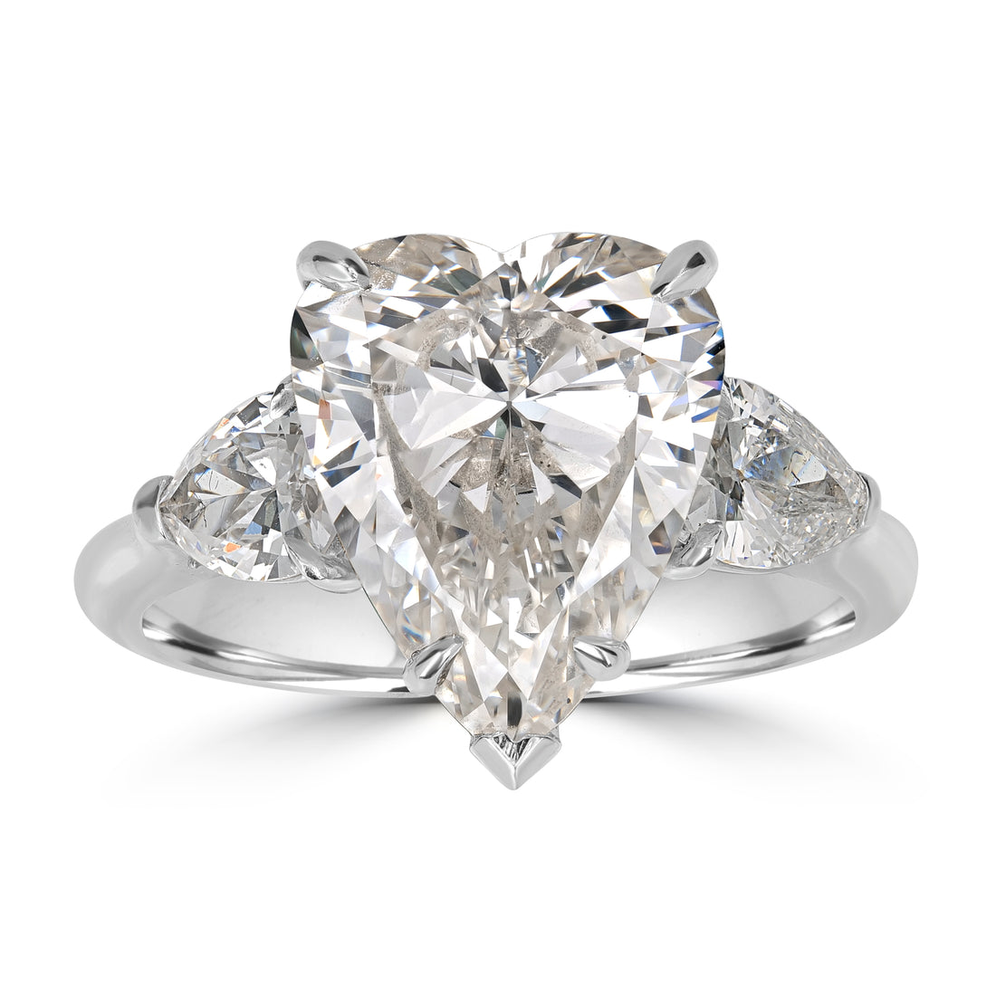 3.69 ct Solitaire Heart Shape Engagement Ring in Platinum - GIA Certified
