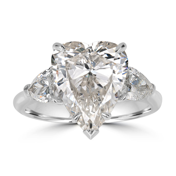 3.69 ct Solitaire Heart Shape Engagement Ring in Platinum - GIA Certified