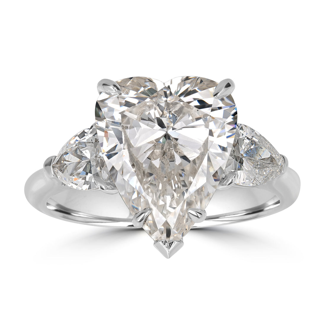 4.46 ctw Solitaire Heart Shape Engagement Ring in Platinum - GIA Certified