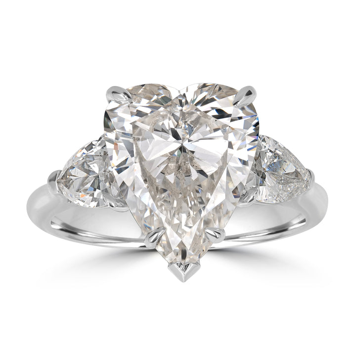 4.46 ctw Solitaire Heart Shape Engagement Ring in Platinum - GIA Certified