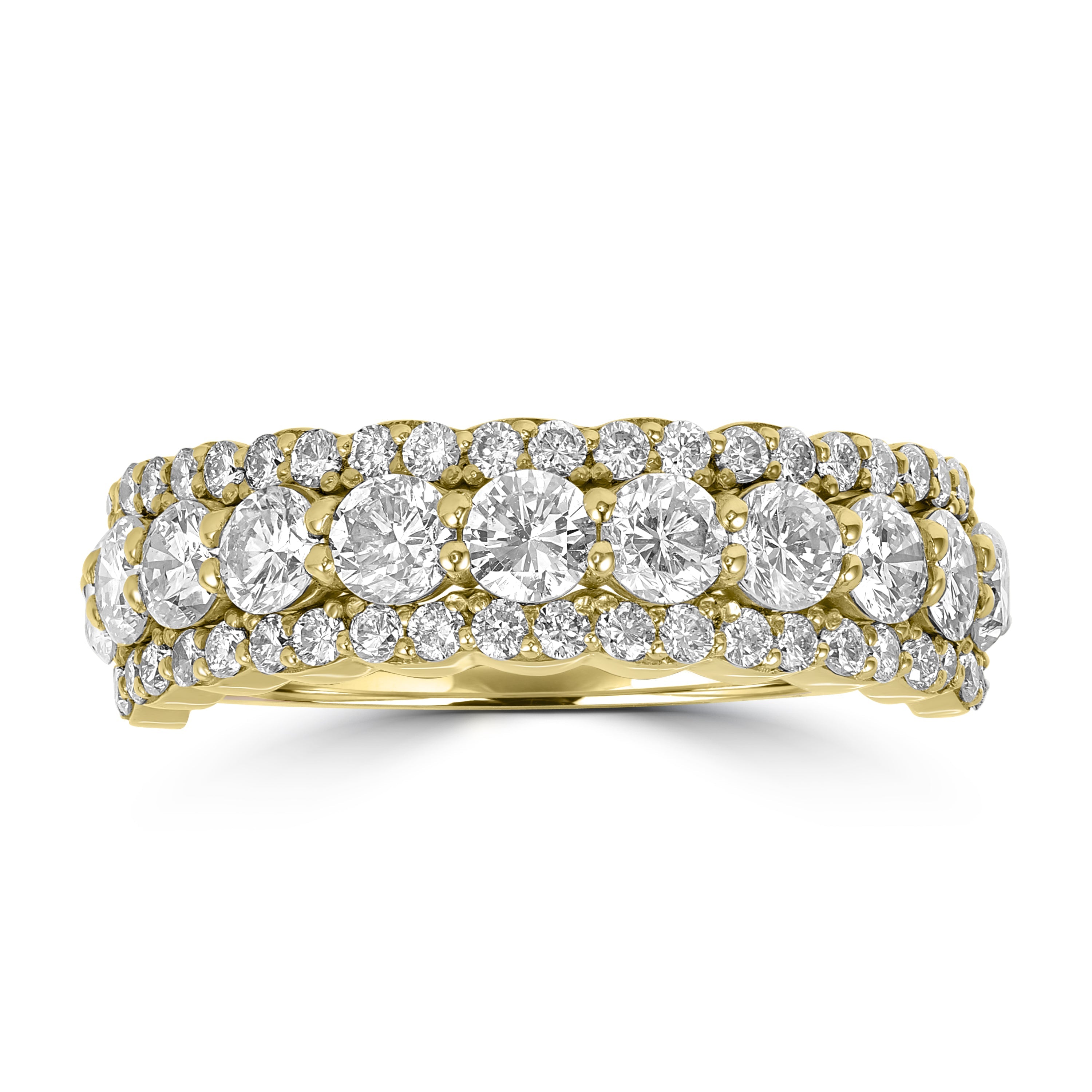 1.28 ct Diamond Band Ring in 18K Yellow Gold