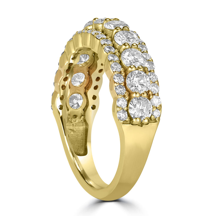 1.28 ct Diamond Band Ring in 18K Yellow Gold