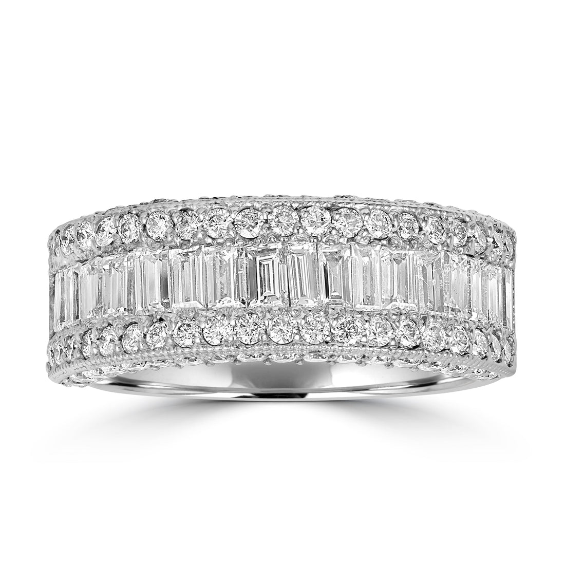 2.20 ct Diamond Band Ring in 14K White Gold