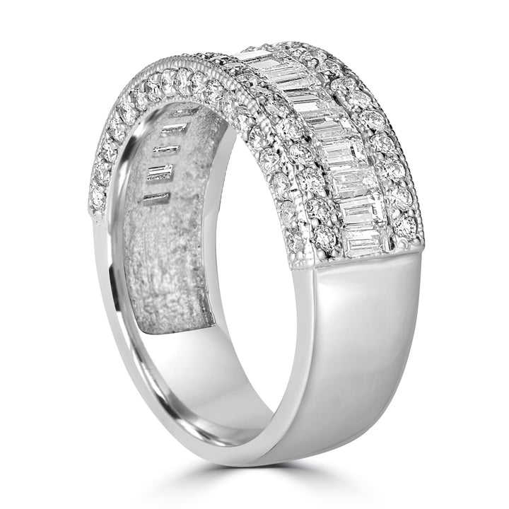 2.20 ct Diamond Band Ring in 14K White Gold