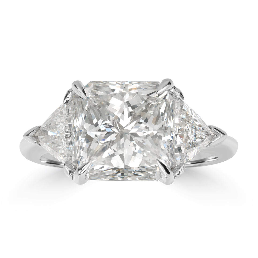 5.80 ct Solitaire Emerald Cut Engagement Ring in Platinum - EGL Certified