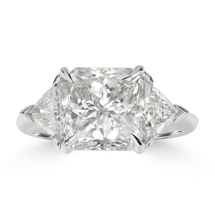 5.80 ct Solitaire Emerald Cut Engagement Ring in Platinum - EGL Certified