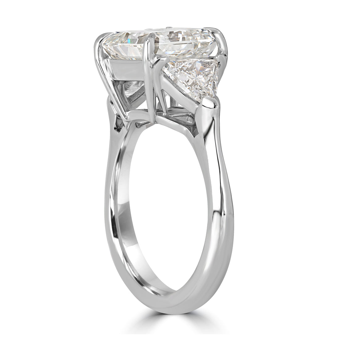 5.80 ct Solitaire Emerald Cut Engagement Ring in Platinum - EGL Certified