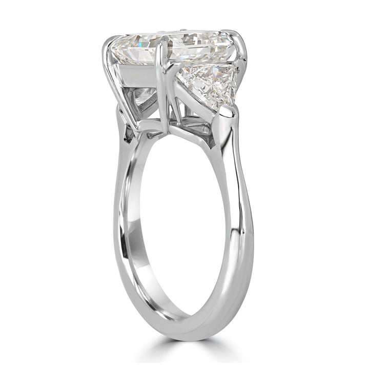 5.80 ct Solitaire Emerald Cut Engagement Ring in Platinum - EGL Certified