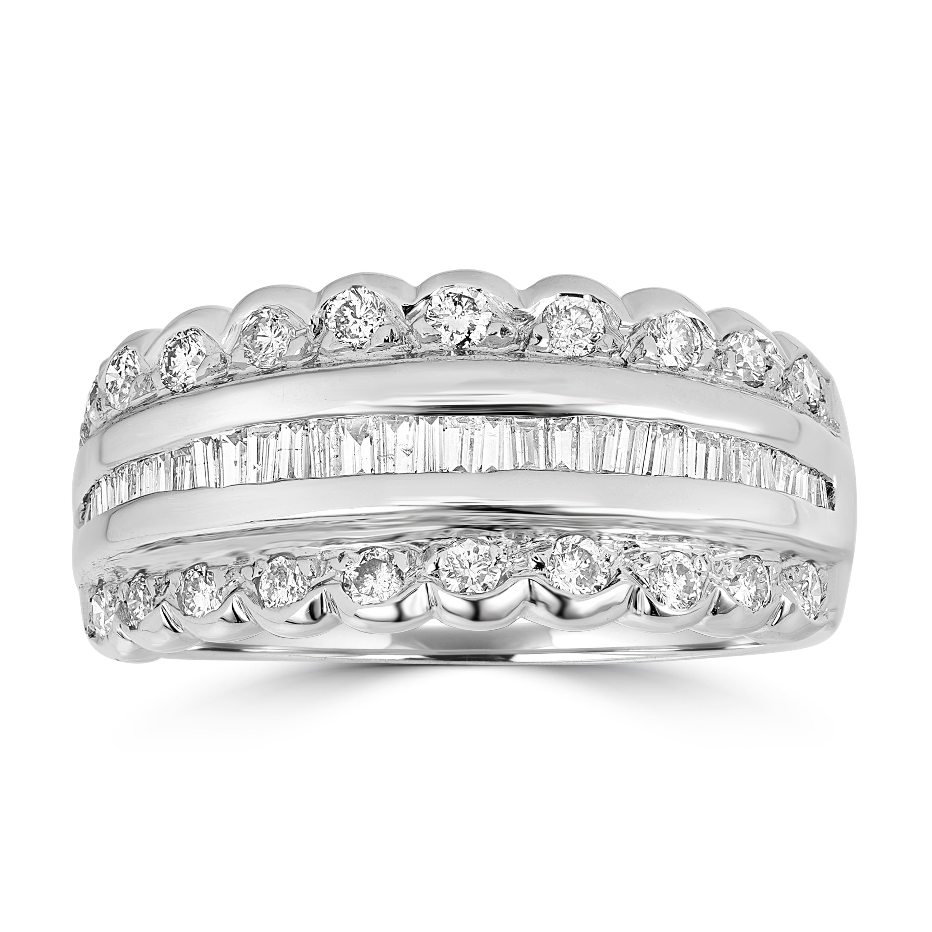0.85 ct Diamond Band Ring in 14K White Gold
