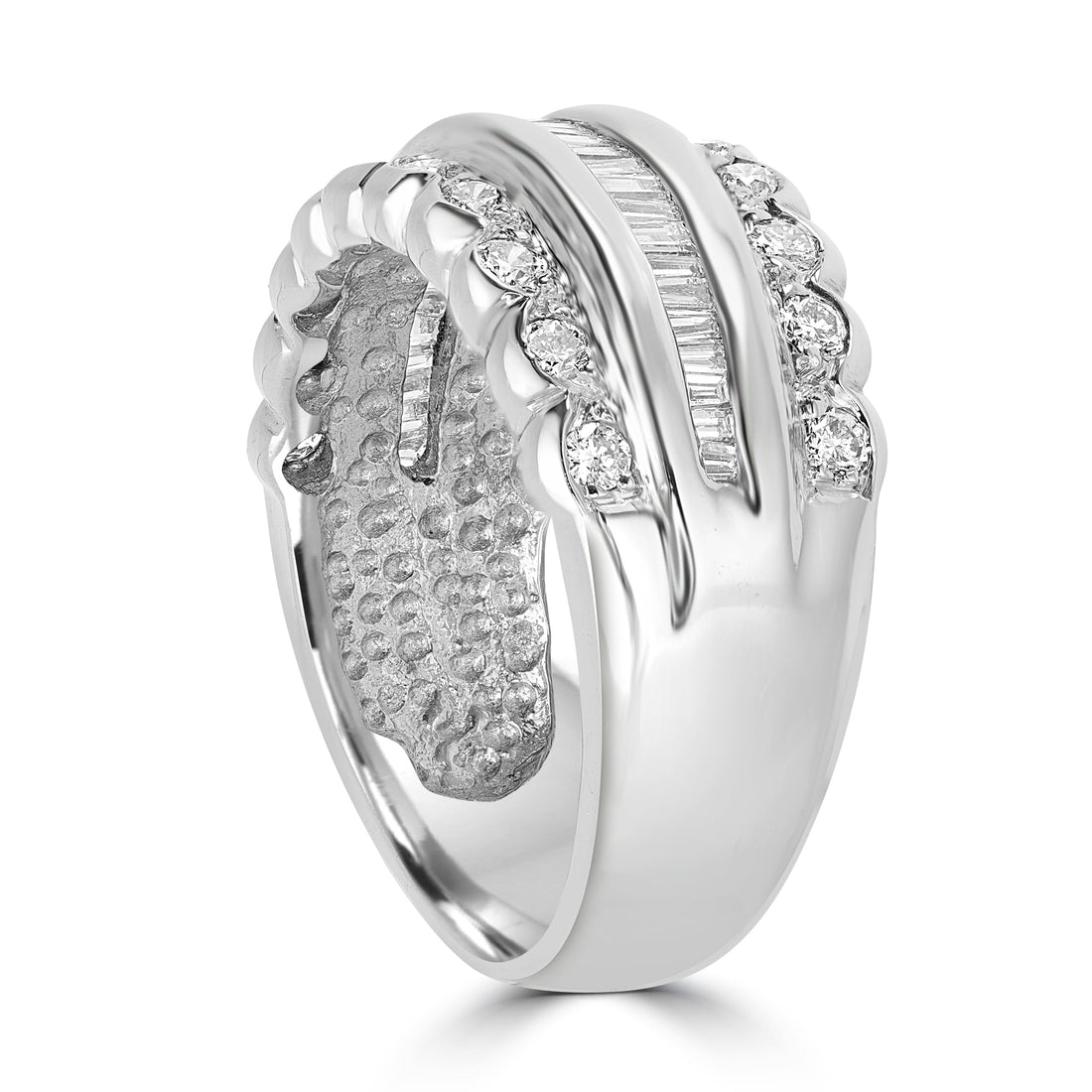 0.85 ct Diamond Band Ring in 14K White Gold