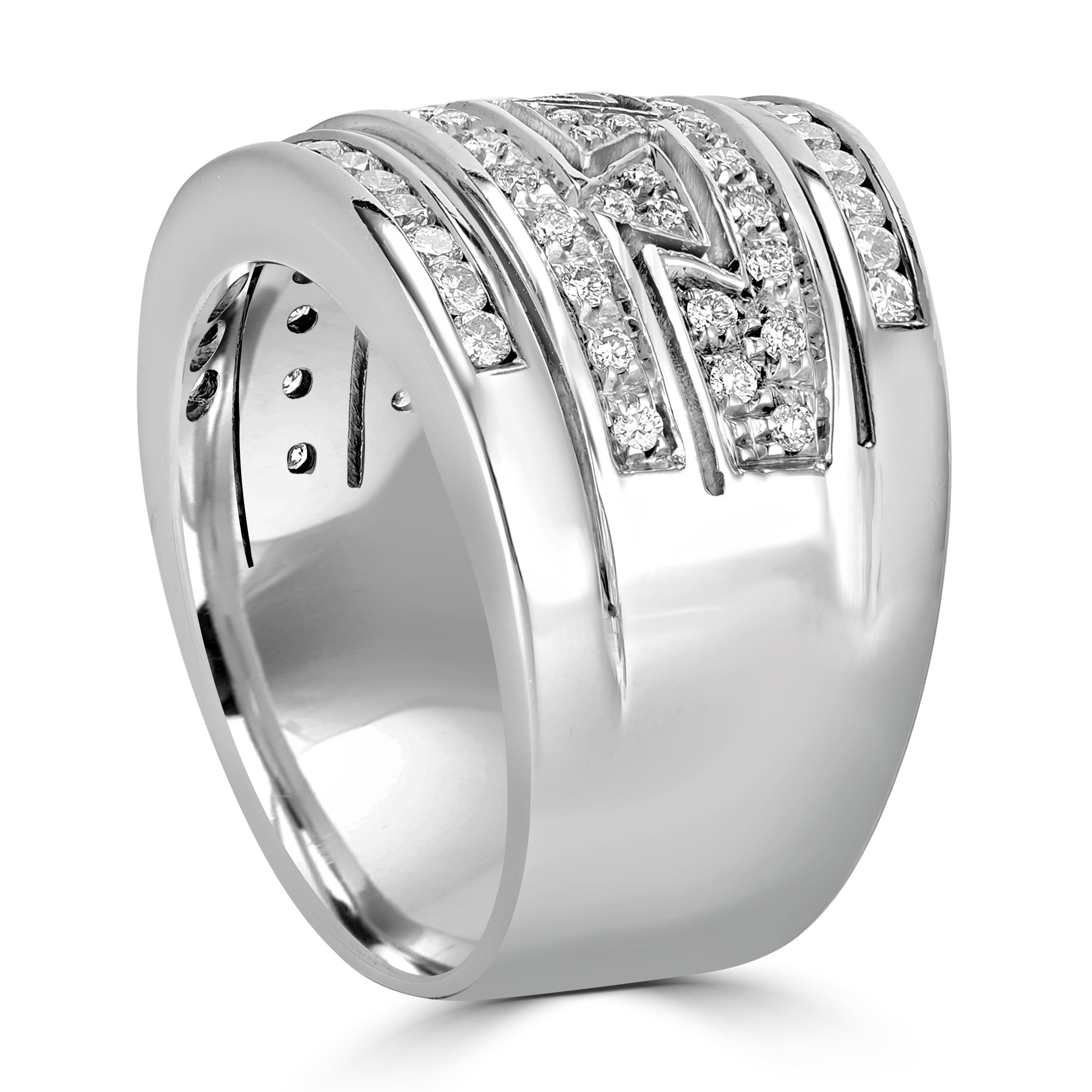 0.76 ct Diamond Band Ring in 18K White Gold