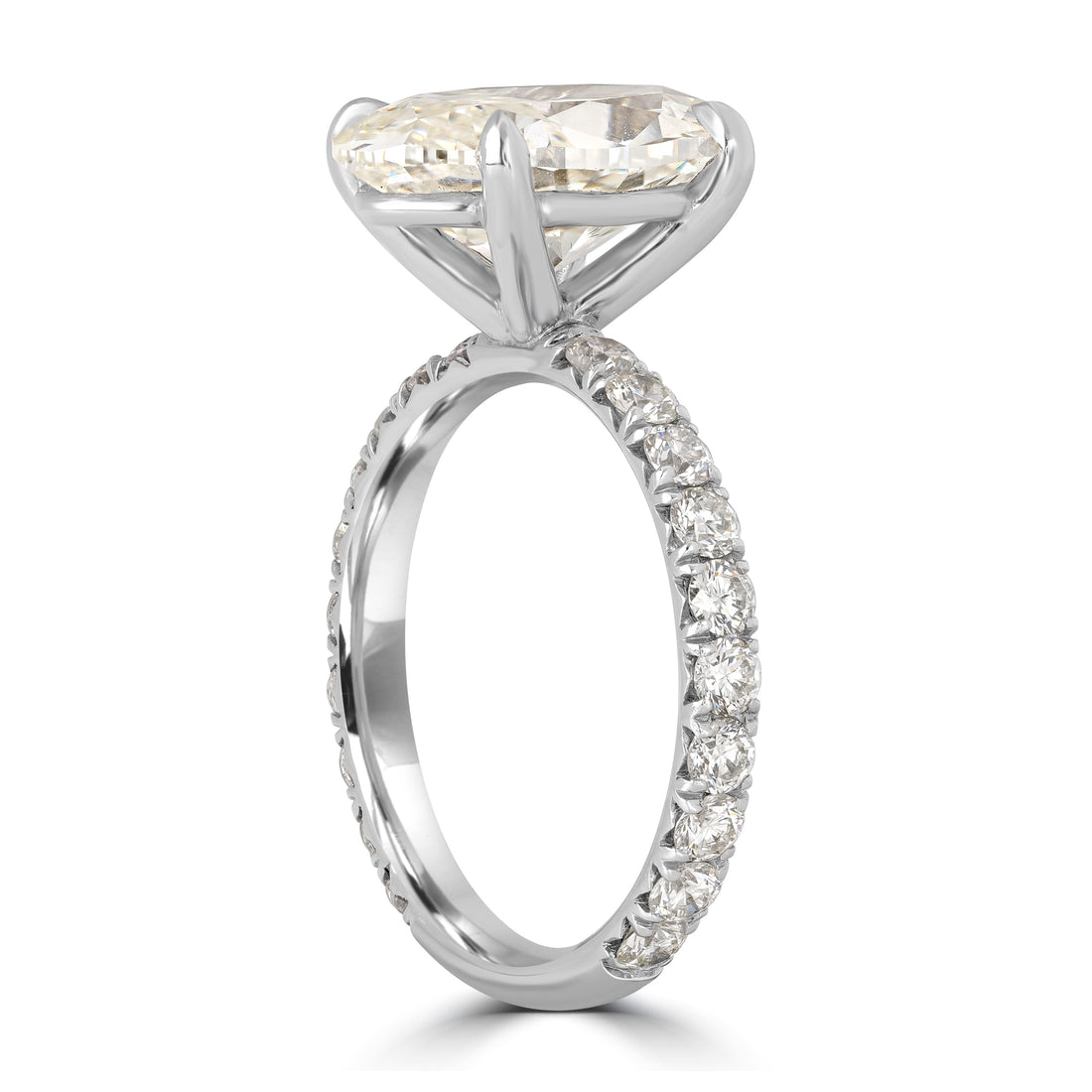 6.06 ctw Diamond Solitaire Oval Engagement Ring (5.01 ct Center - GIA Certified)