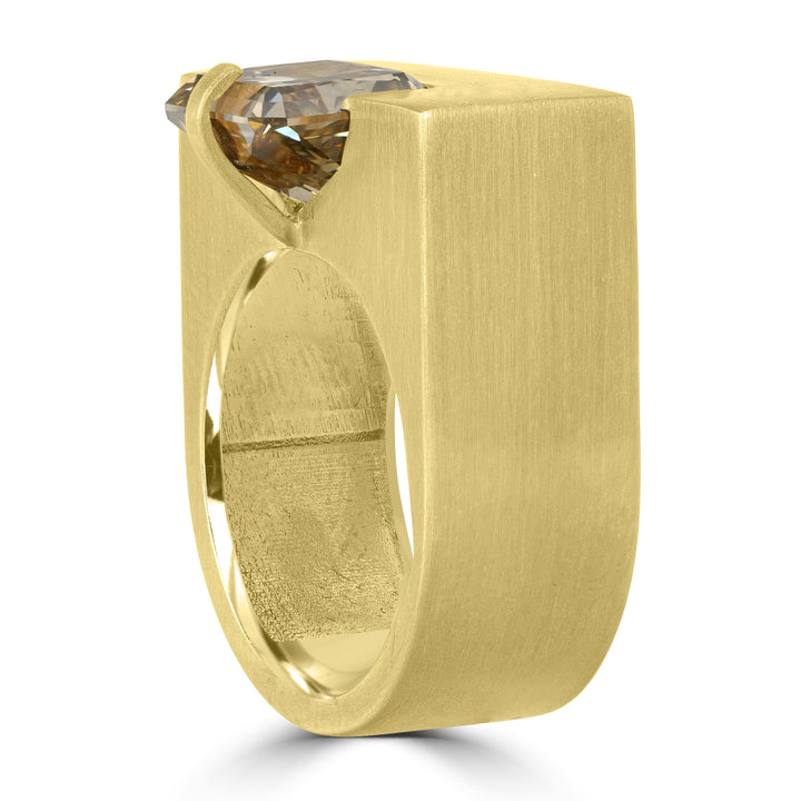 4.02 ct Solitaire Radiant Diamond Ring in 18K Yellow Gold - GIA Certified