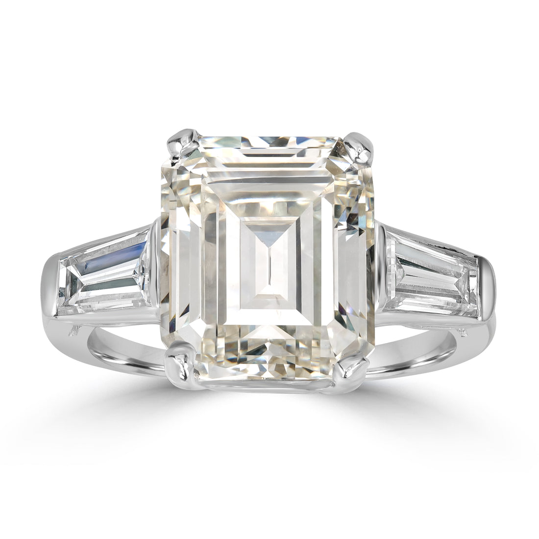 5.01 ct Solitaire Emerald Cut Engagement Diamond Ring - EGL Certified