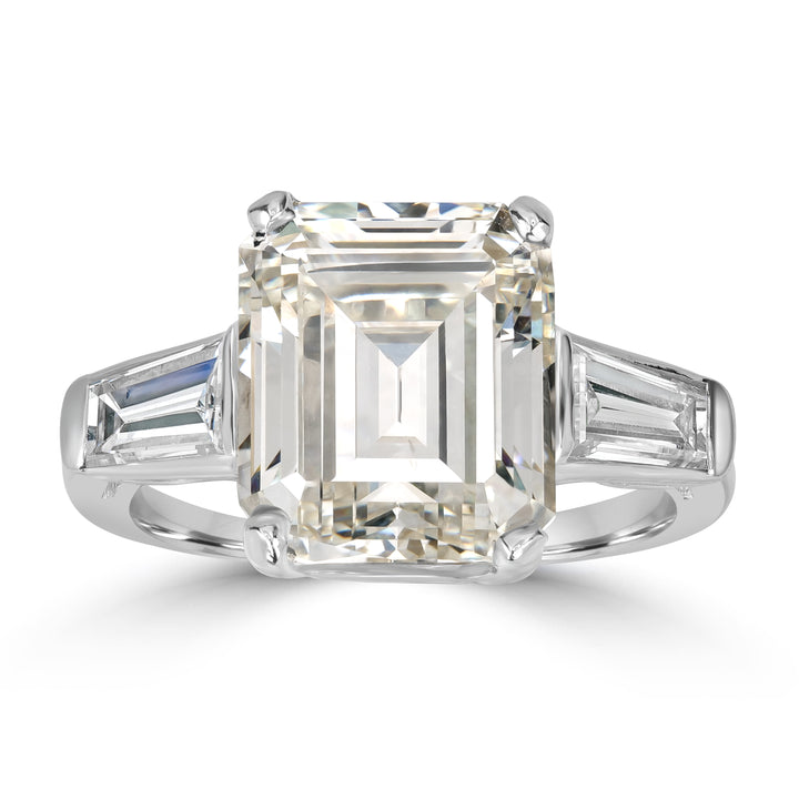5.01 ct Solitaire Emerald Cut Engagement Diamond Ring - EGL Certified