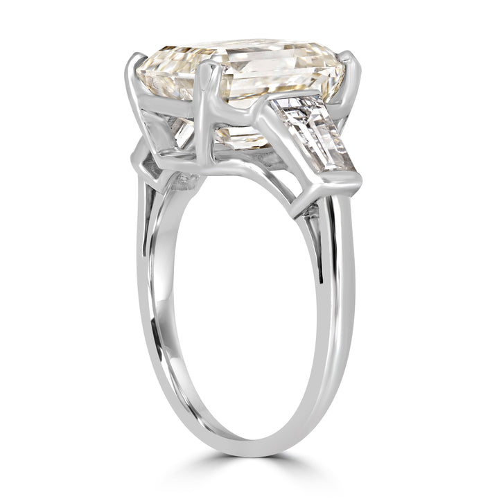 5.01 ct Solitaire Emerald Cut Engagement Diamond Ring - EGL Certified