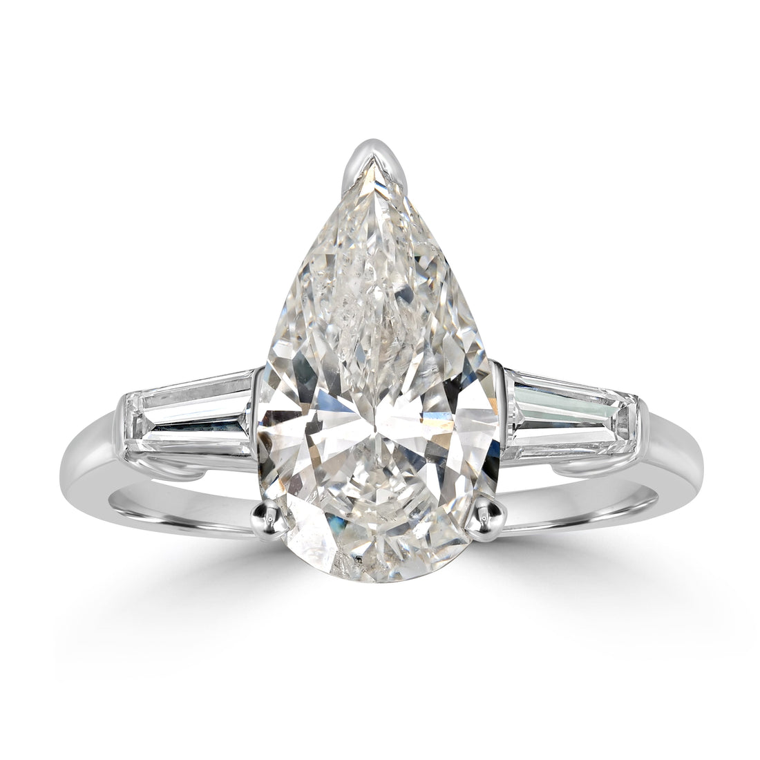2.27 ctw Solitaire Pear Shape Engagement Ring in Platinum - GIA Certified