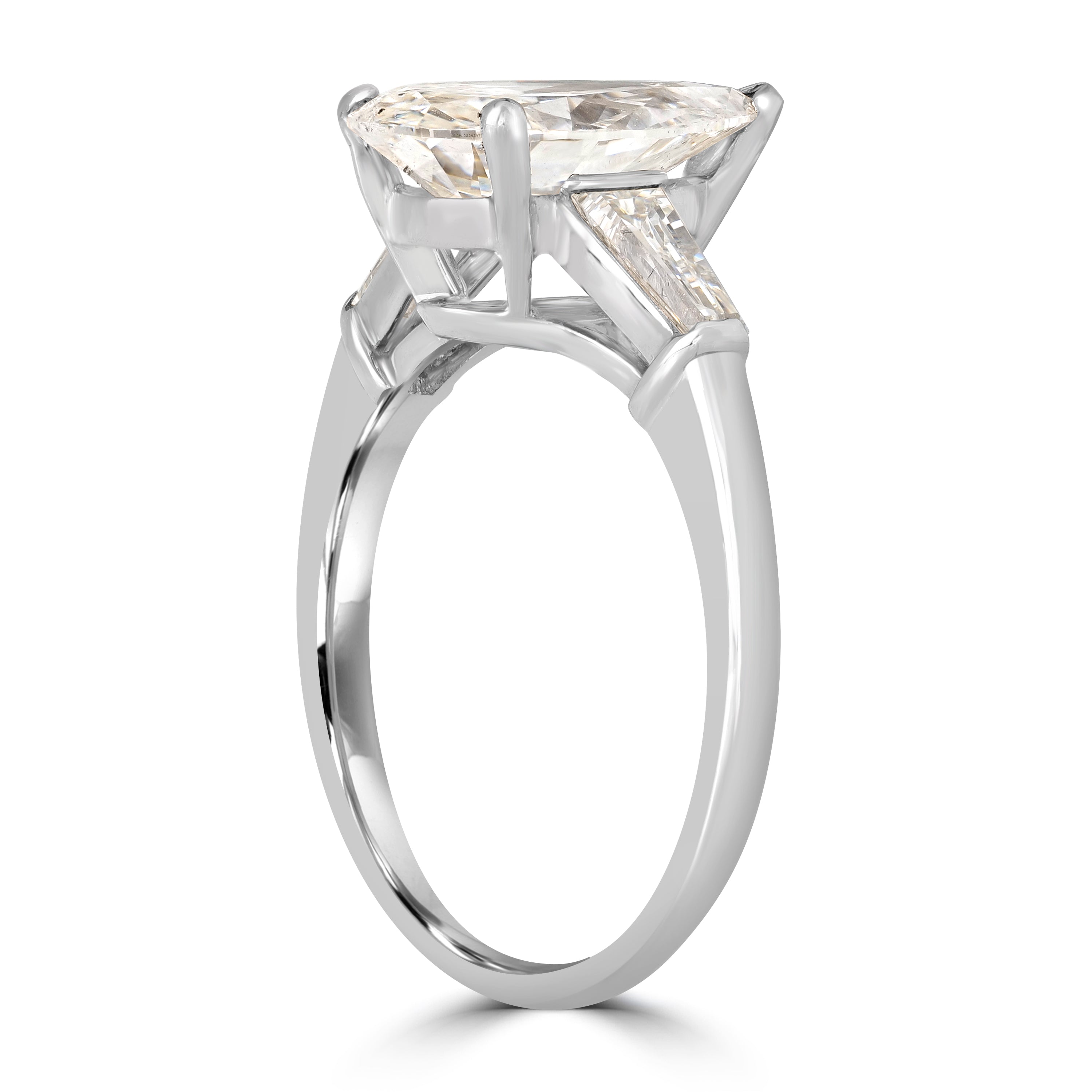 2.27 ctw Solitaire Pear Shape Engagement Ring in Platinum - GIA Certified