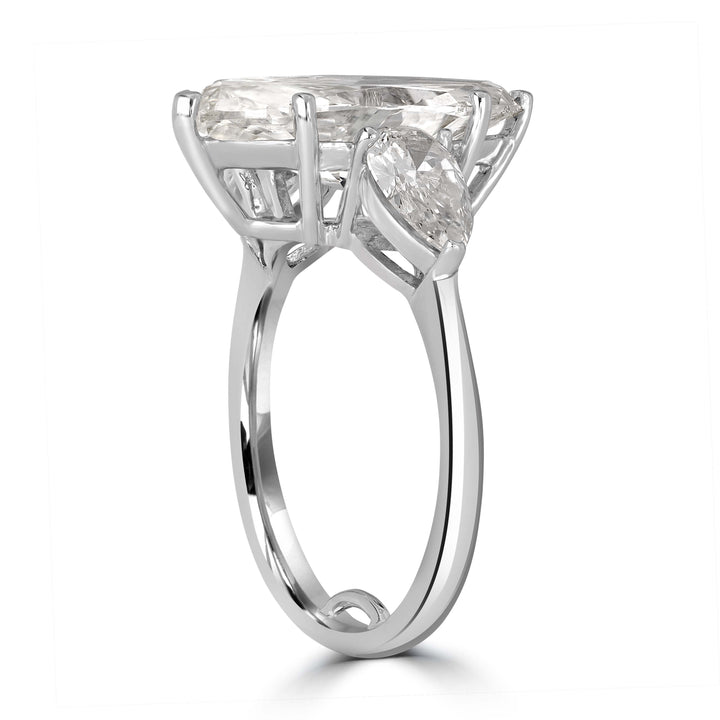 4.11 ct Solitaire Marquise Diamond Engagement Ring in 18K White Gold -  GIA Certified