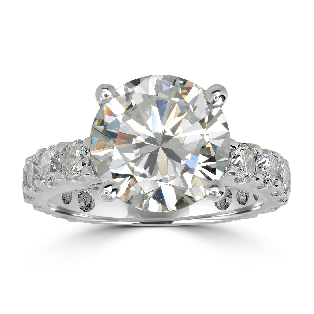 4.53 ct Solitaire Round Diamond Engagement Ring in 18K White Gold -  EGL Certified
