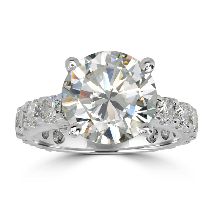 4.53 ct Solitaire Round Diamond Engagement Ring in 18K White Gold -  EGL Certified