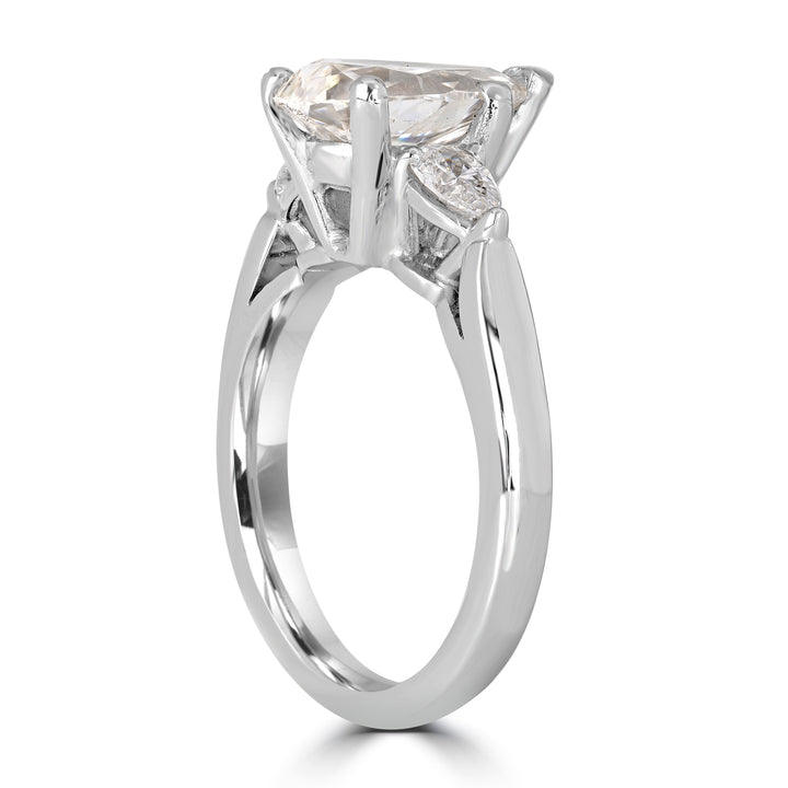 2.69 ctw Solitaire Pear Shape Engagement Diamond Ring in Platinum - GIA Certified