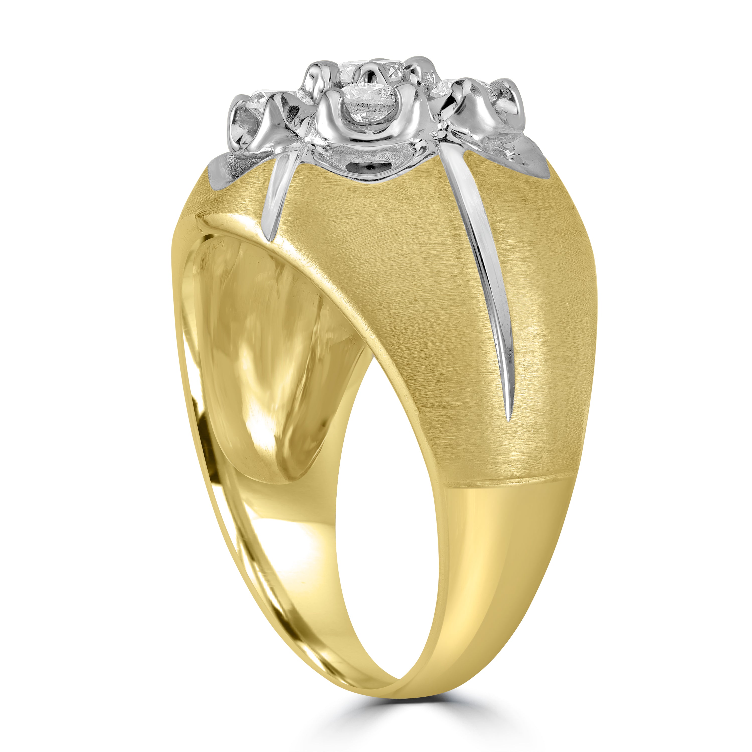 0.72 ct Cluster Diamond Ring in 14K Yellow Gold