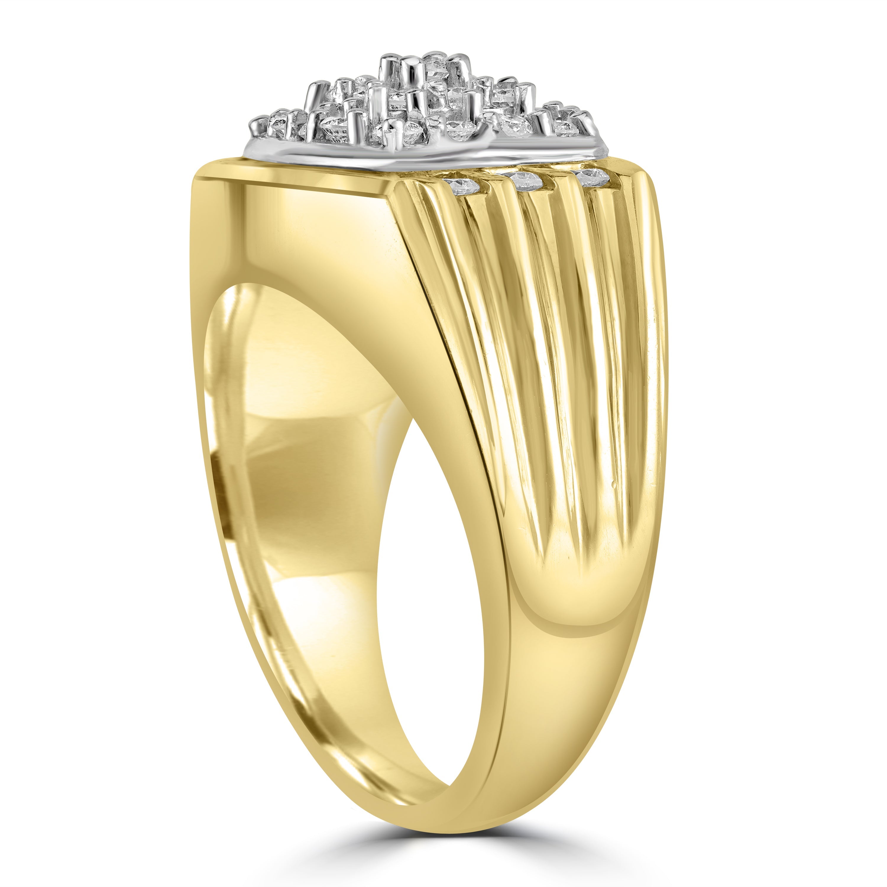 1.03 ct Pave Set Diamond Ring in 14K Yellow Gold